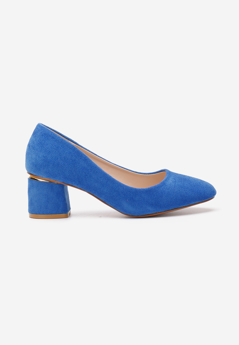 Décolleté tacco largo Cabrilia blu