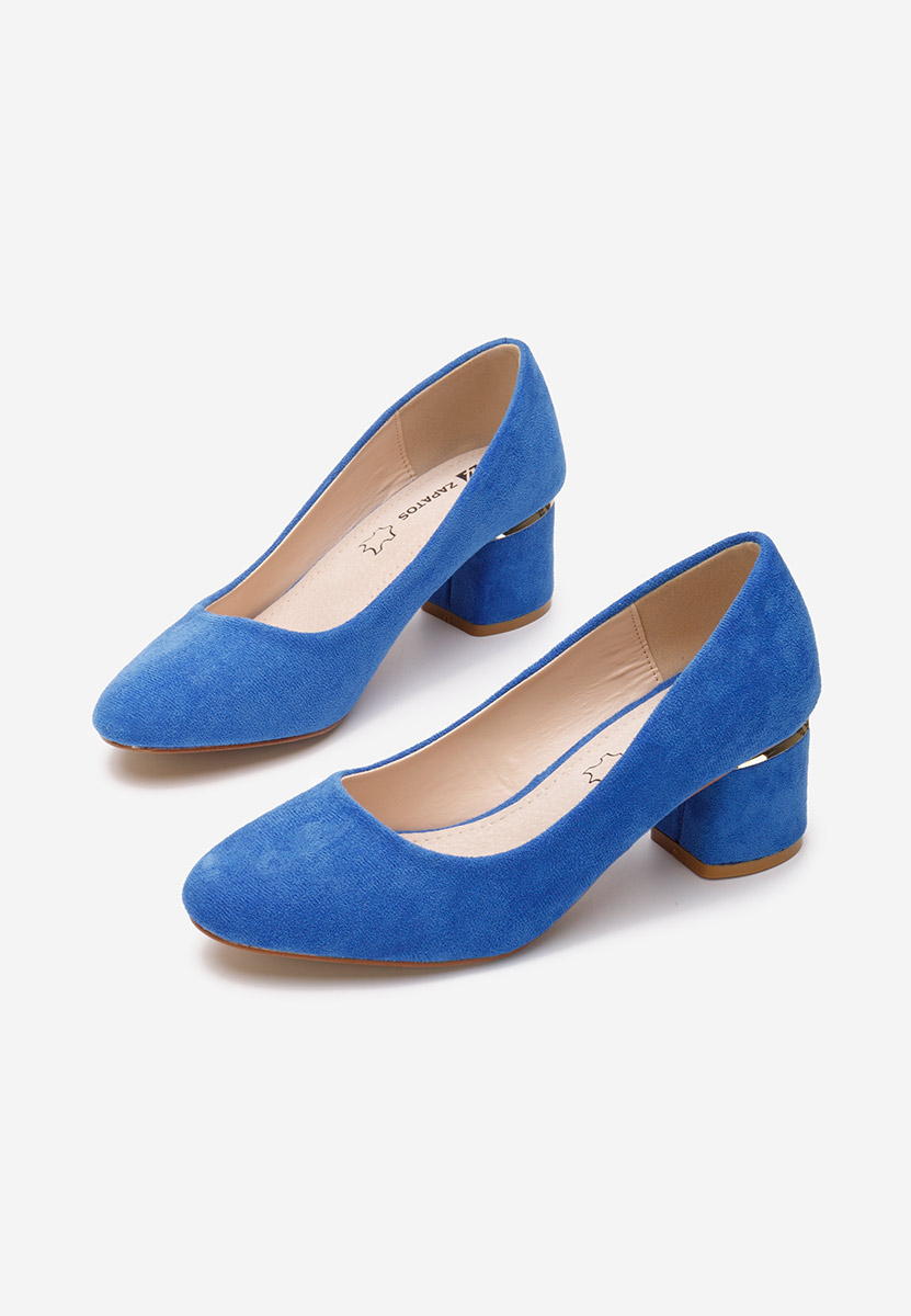 Décolleté tacco largo Cabrilia blu