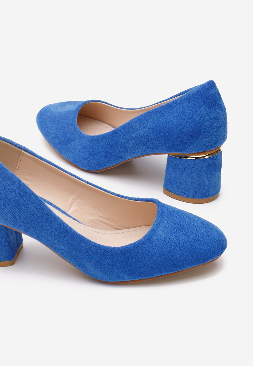 Décolleté tacco largo Cabrilia blu