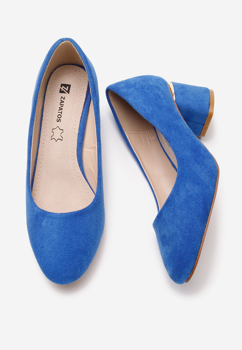 Décolleté tacco largo Cabrilia blu
