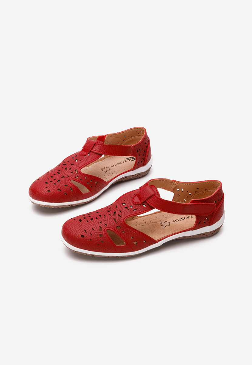 Ballerine pelle naturala Mihely rosso