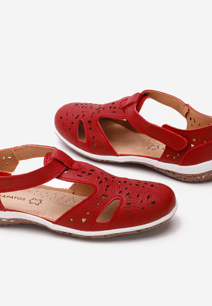 Ballerine pelle naturala Mihely rosso