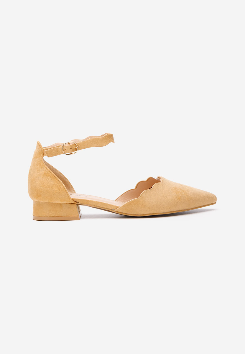 Décolleté tacco basso camel Weber