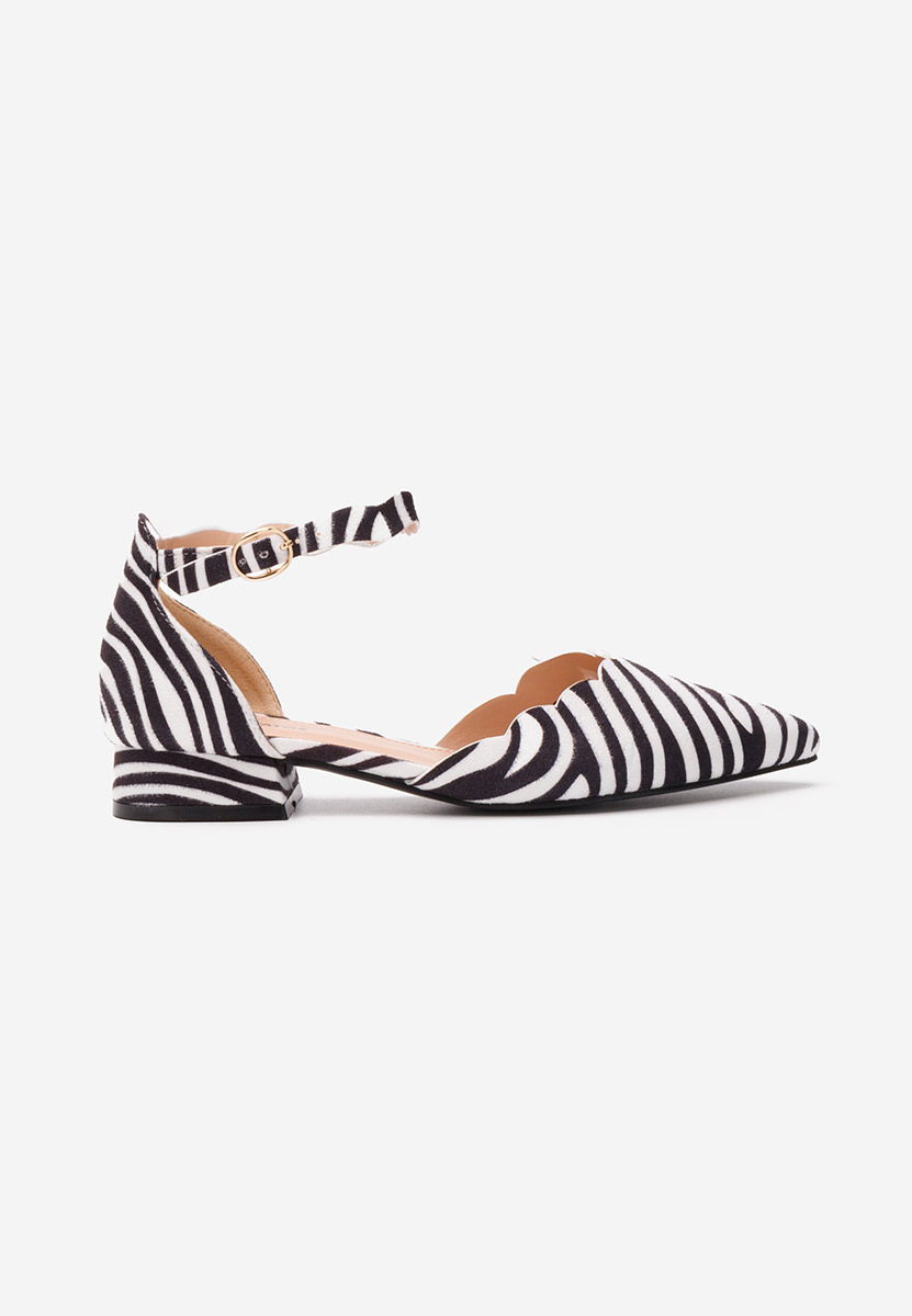 Décolleté tacco basso Weber zebra