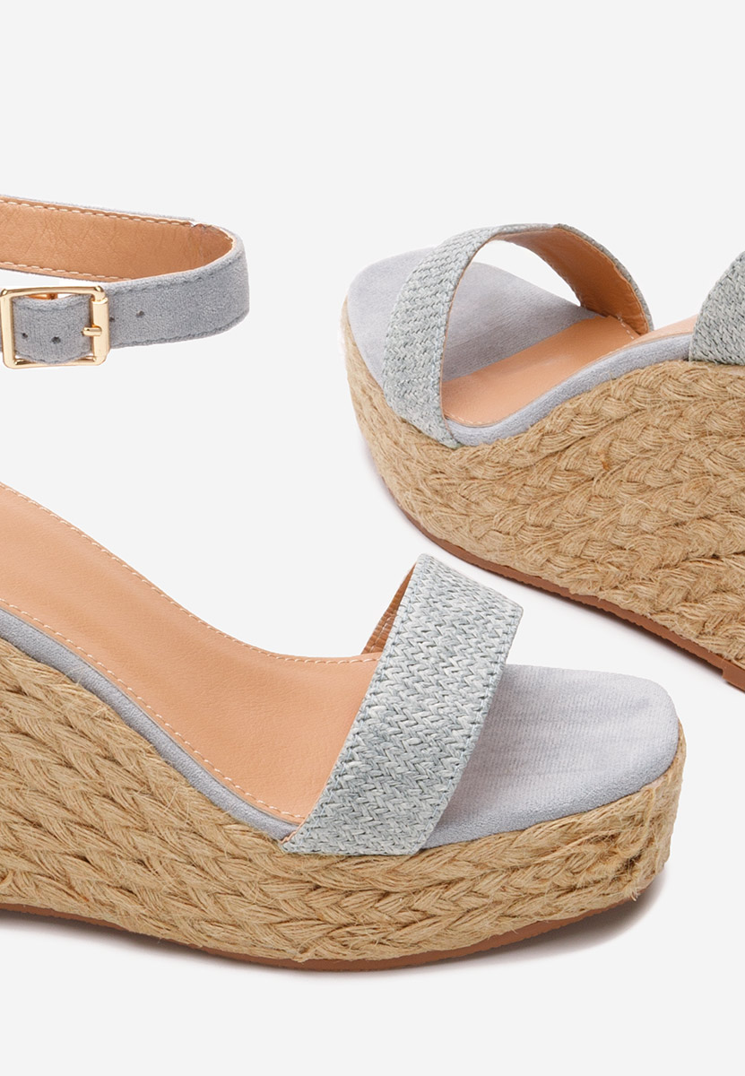 Sandali con zeppa Siarra blu