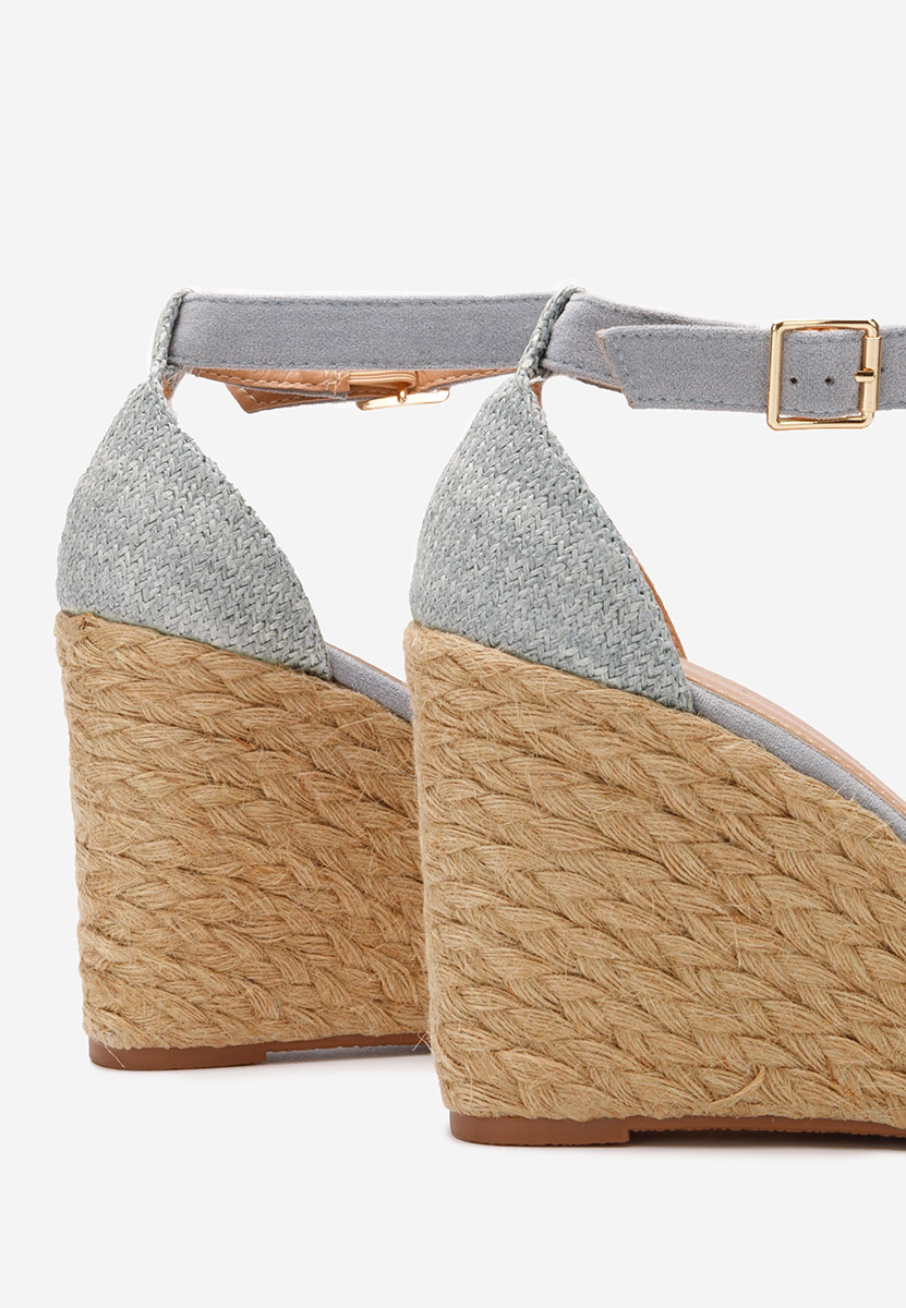 Sandali con zeppa Siarra blu
