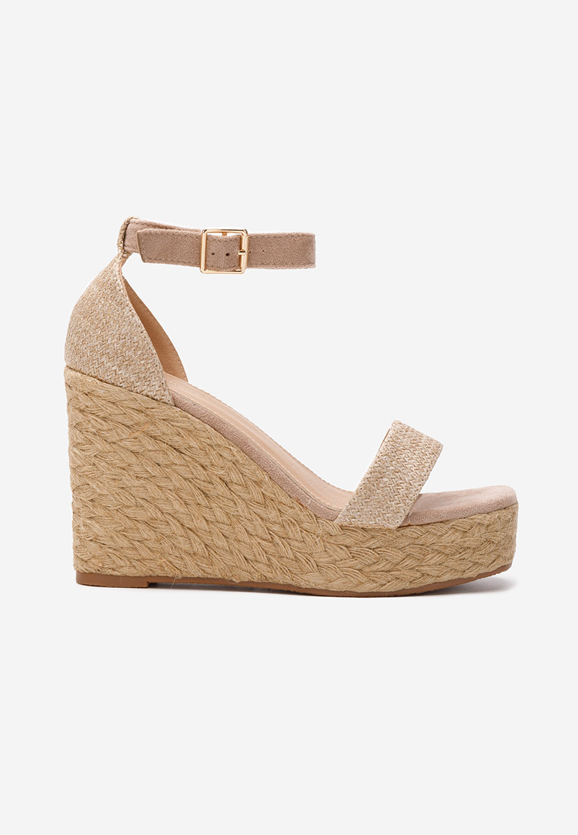 Sandali con zeppa Siarra cachi