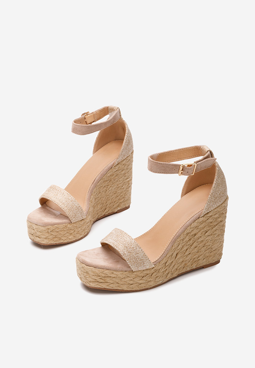 Sandali con zeppa Siarra cachi