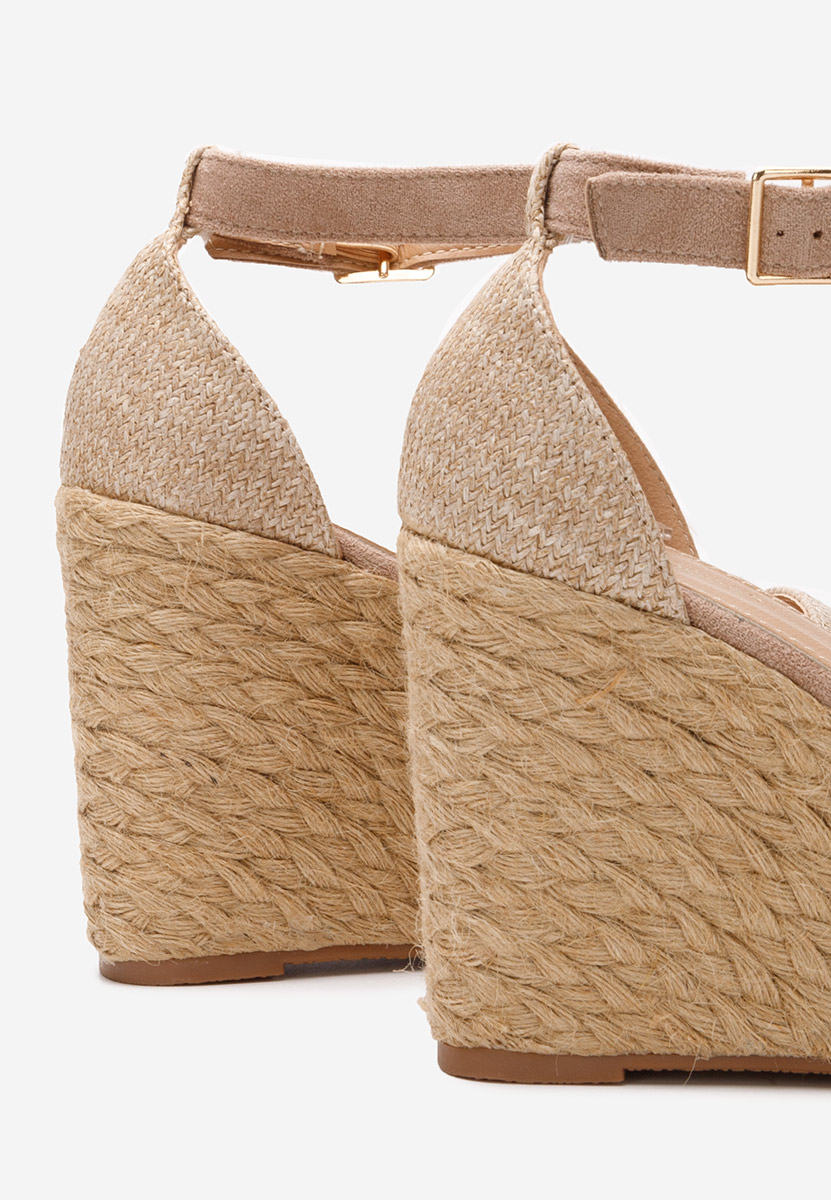 Sandali con zeppa Siarra cachi