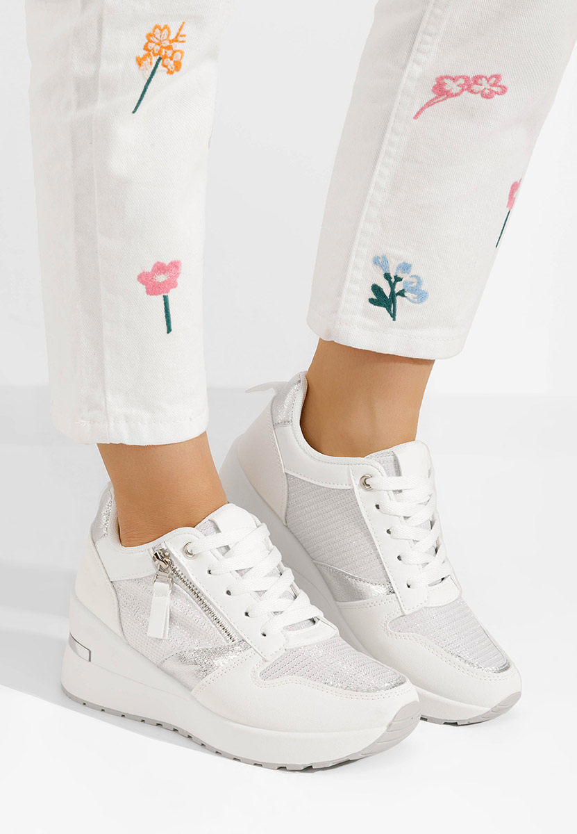 Sneakers con zeppa Zenna bianchi