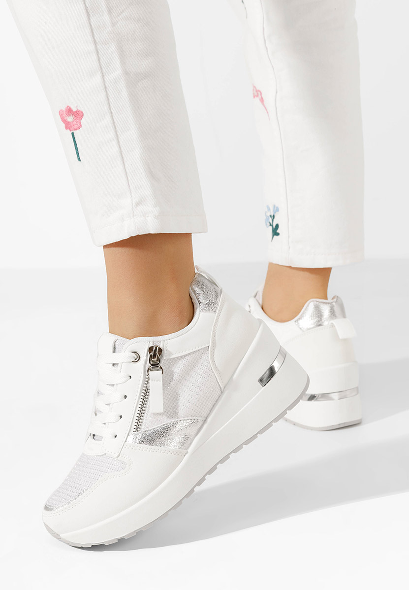 Sneakers con zeppa Zenna bianchi