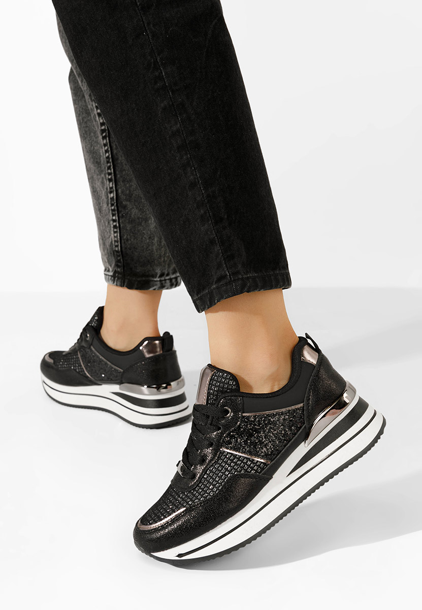 Sneakers con zeppa Hanifa nero