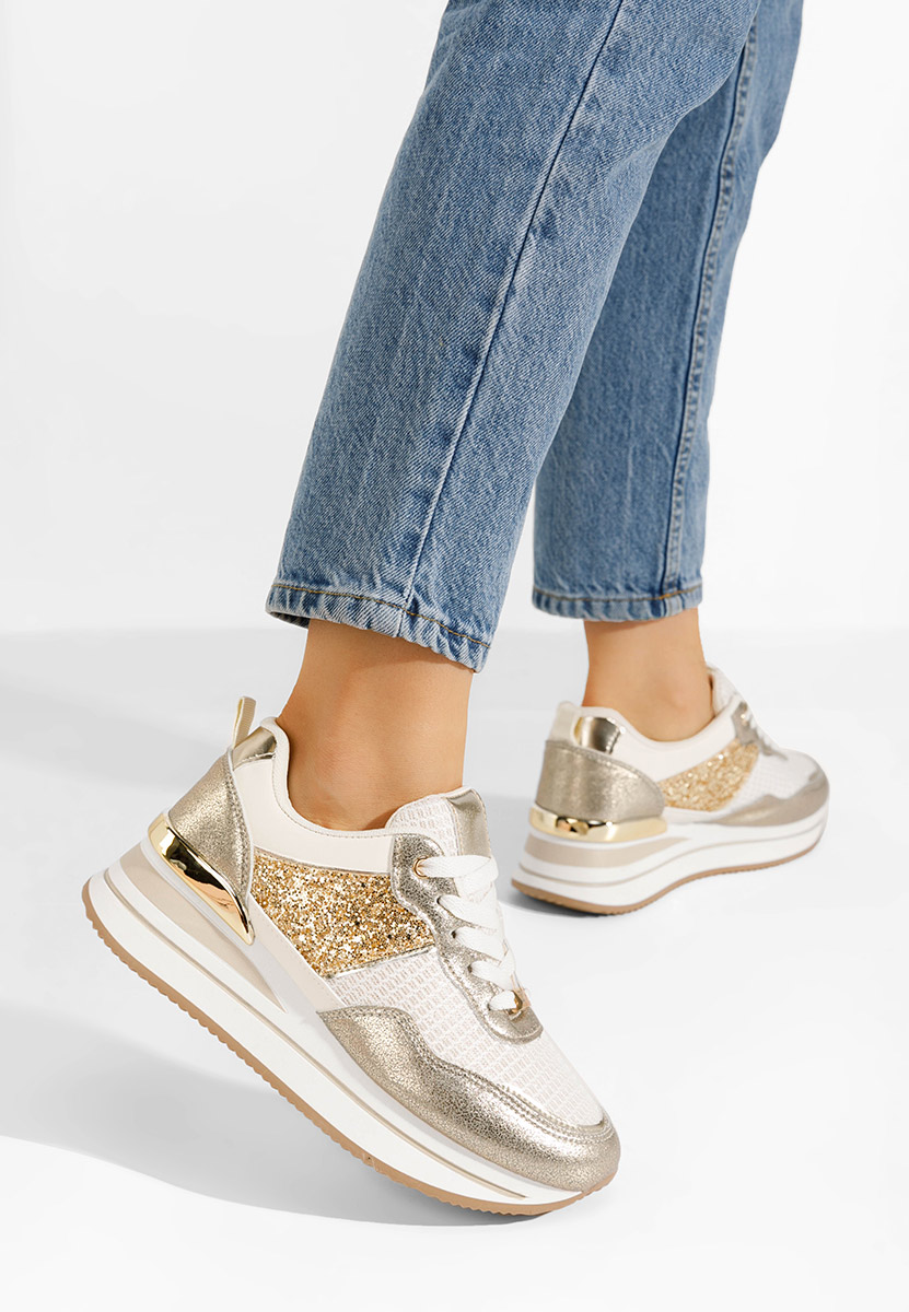 Sneakers con zeppa Hanifa beige