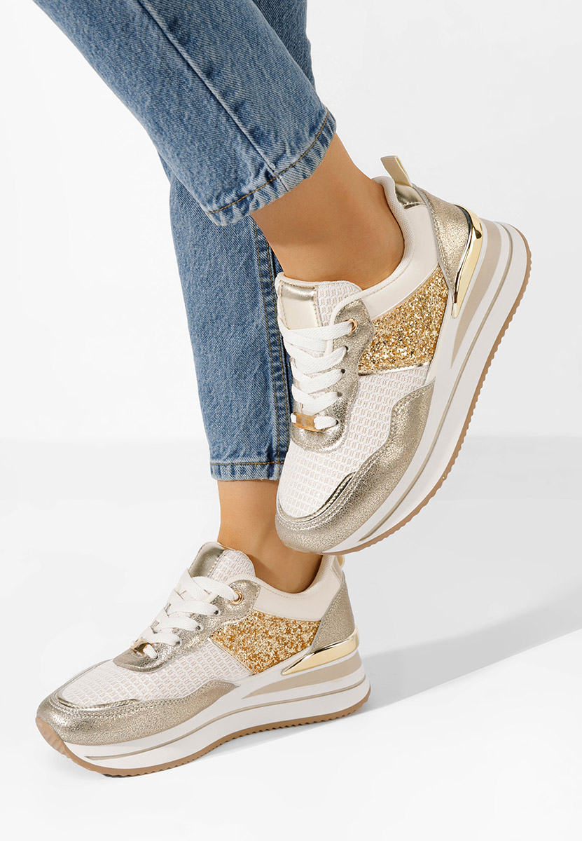 Sneakers con zeppa Hanifa beige
