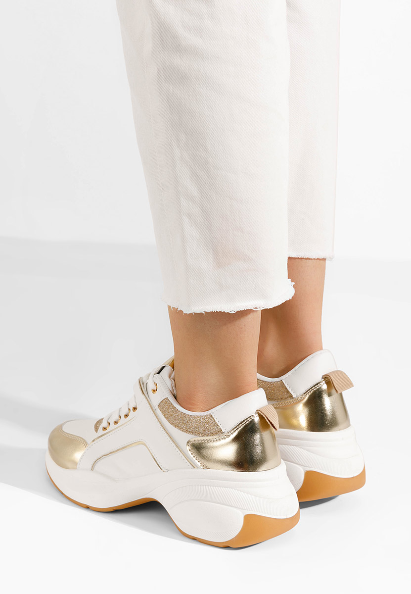 Sneakers con zeppa Daya oro