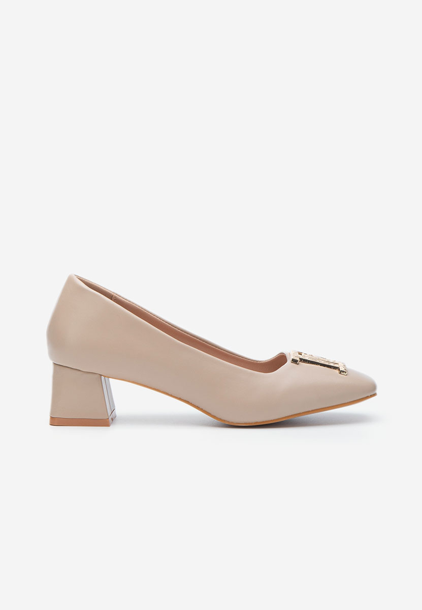 Décolleté tacco largo Brenna beige