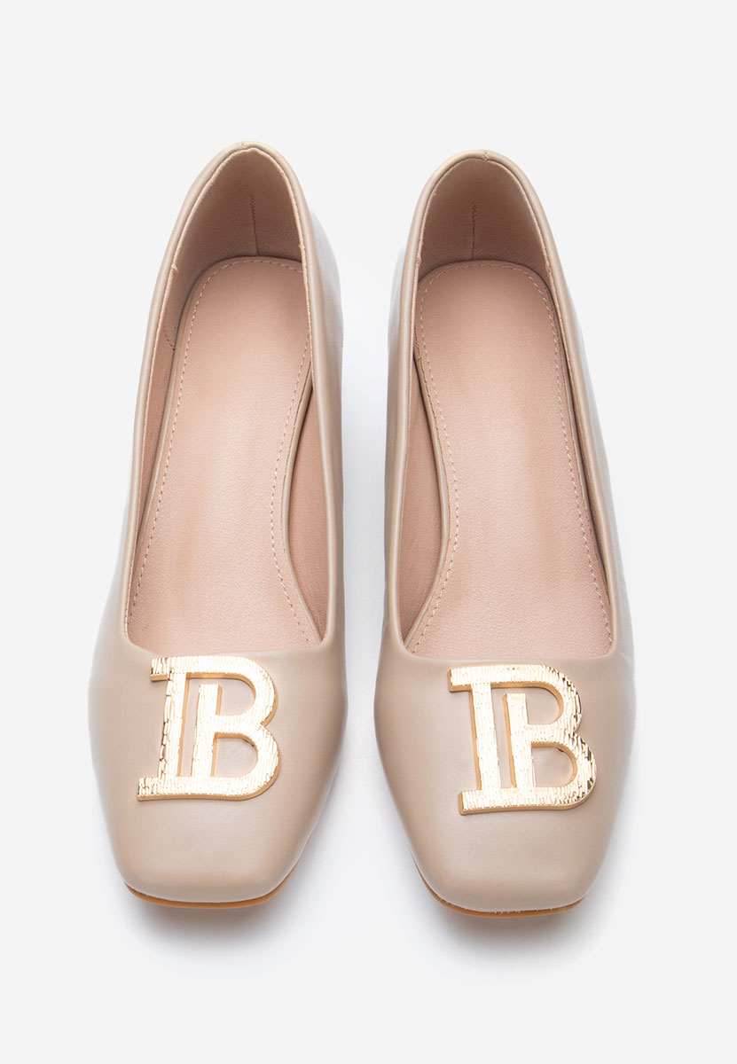 Décolleté tacco largo Brenna beige