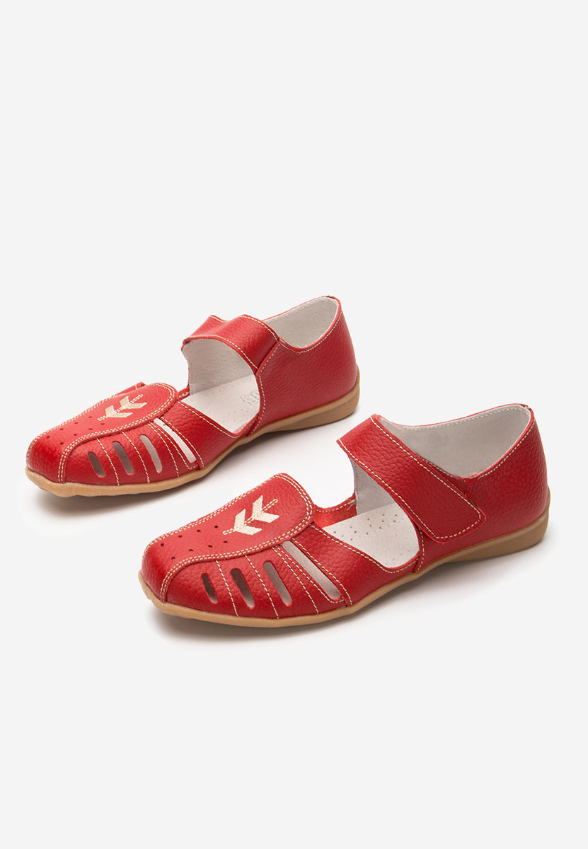 Ballerine pelle Emmeline rosso