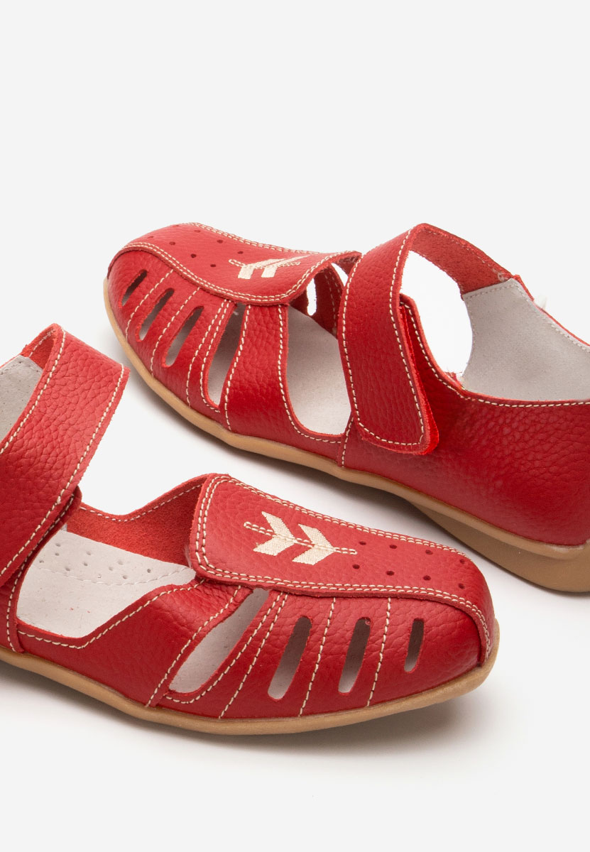 Ballerine pelle Emmeline rosso