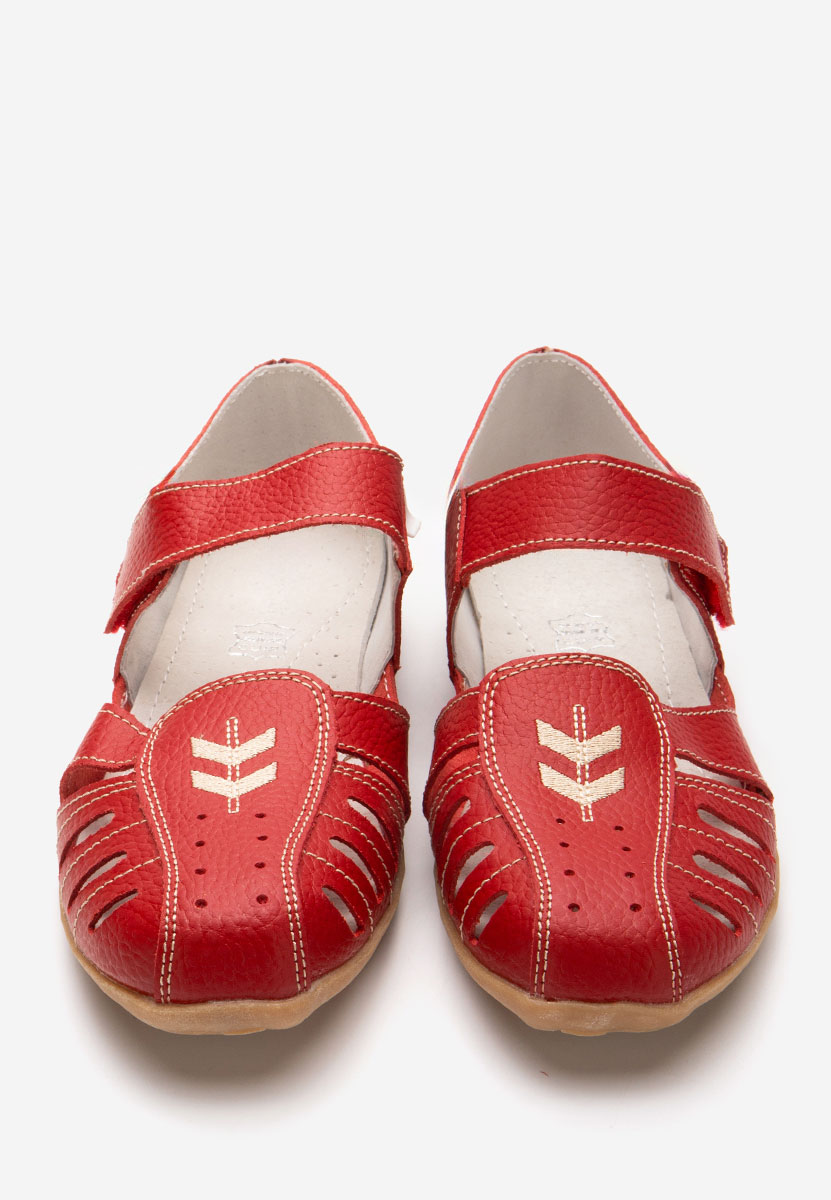 Ballerine pelle Emmeline rosso
