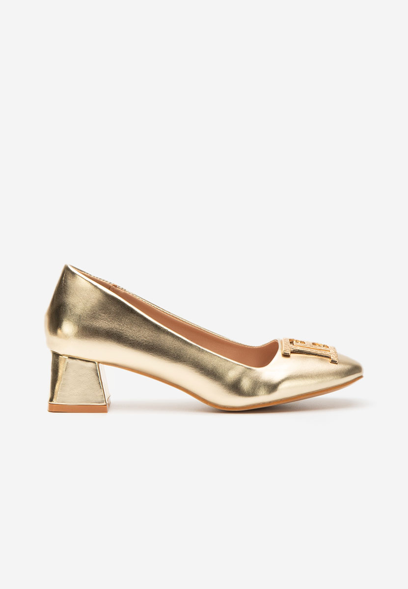 Décolleté tacco largo Brenna oro