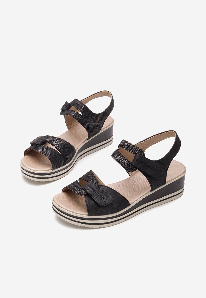 Sandali con plateau Lalania nero