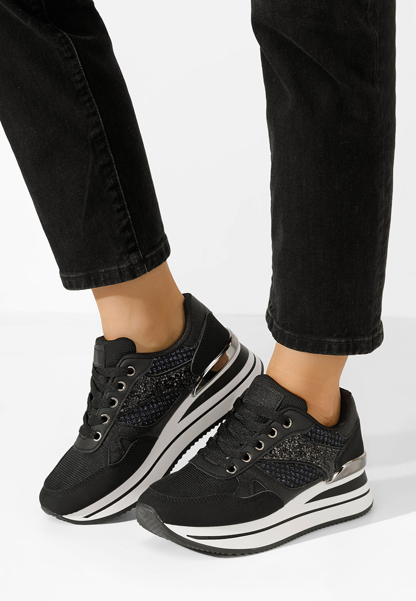 Sneakers con zeppa Camora nero
