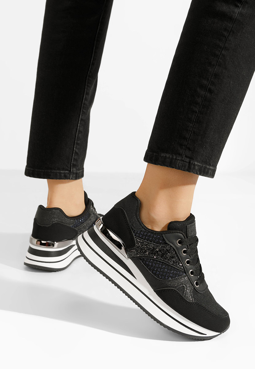 Sneakers con zeppa Camora nero