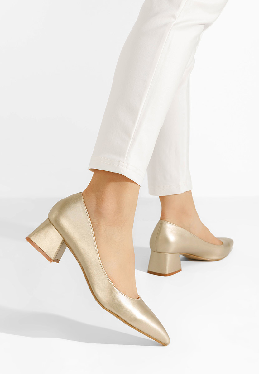 Décolleté tacco basso Alleva oro