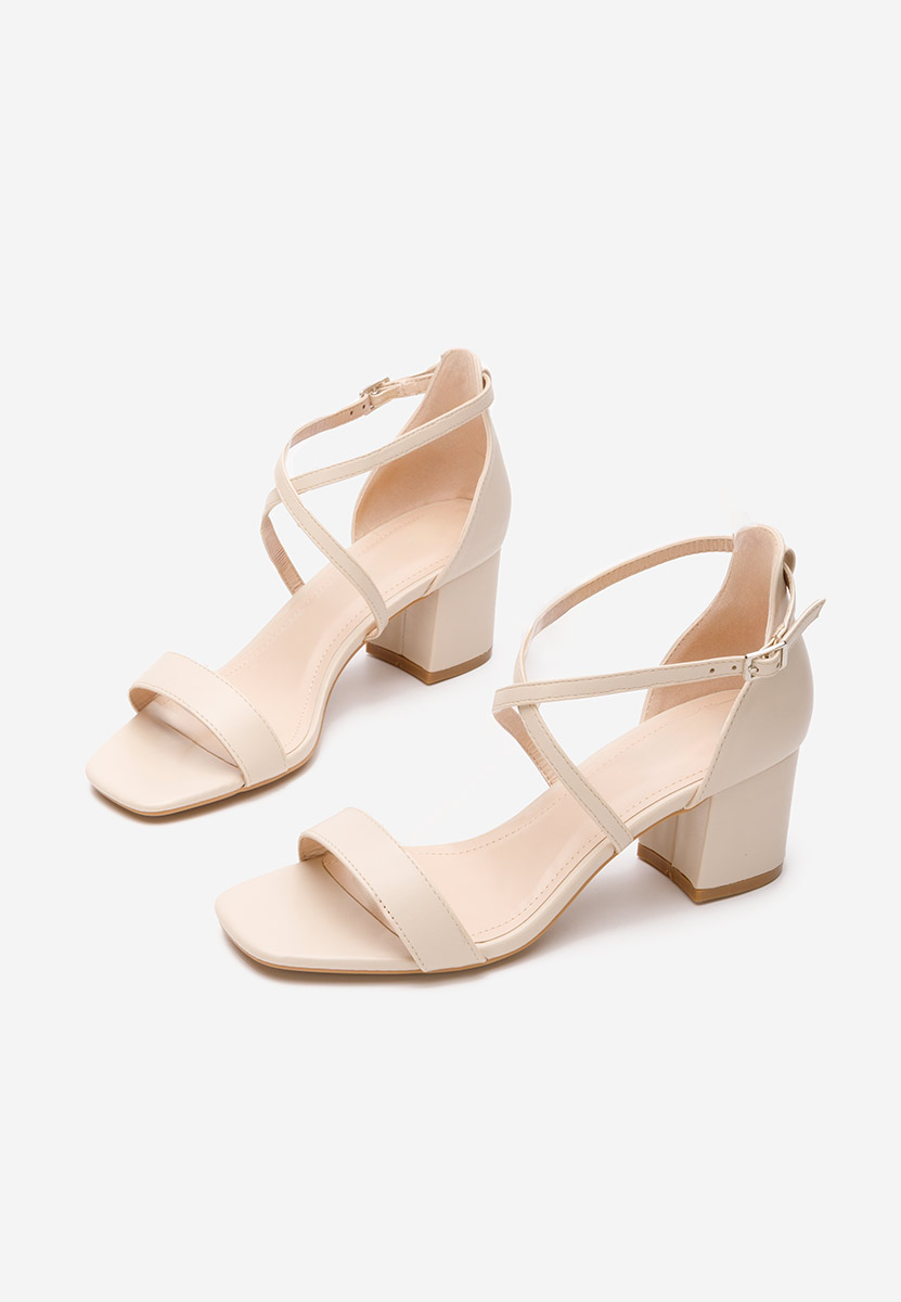 Sandali con tacco largo Lagoa V2 beige