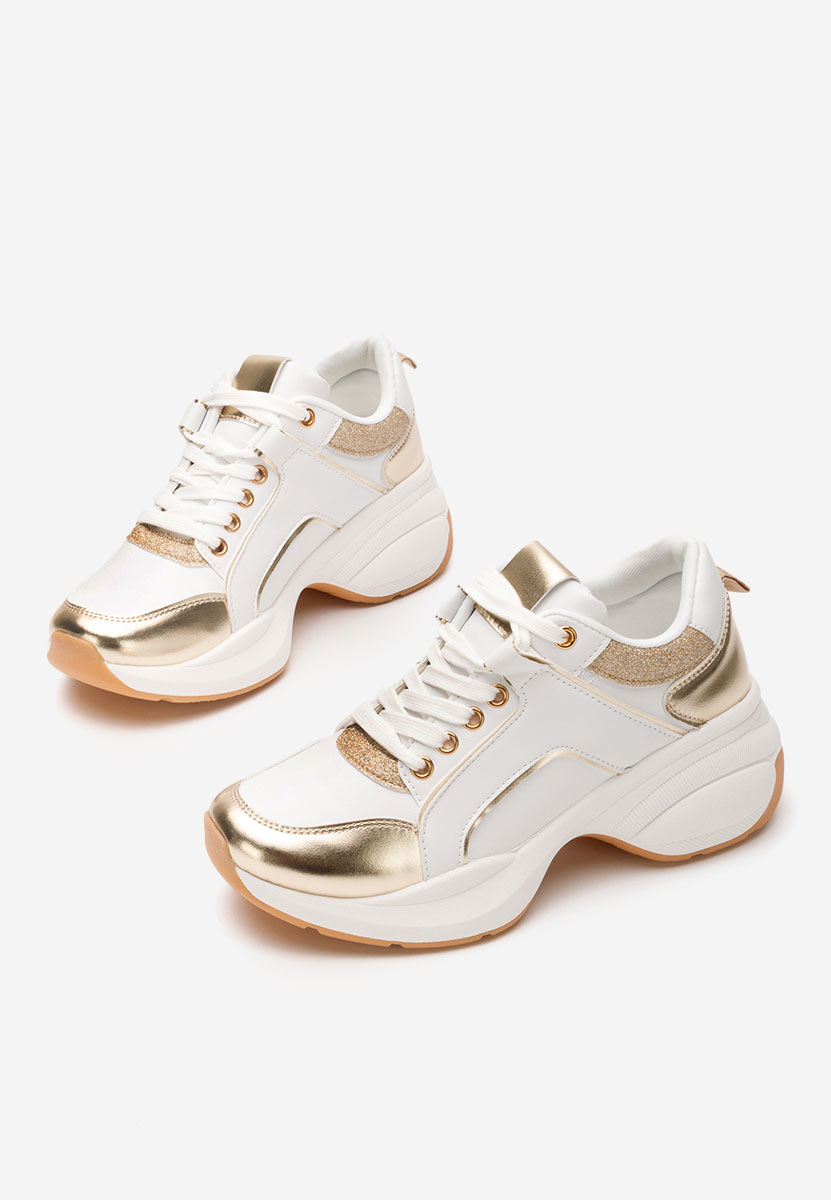 Sneakers con zeppa Daya oro