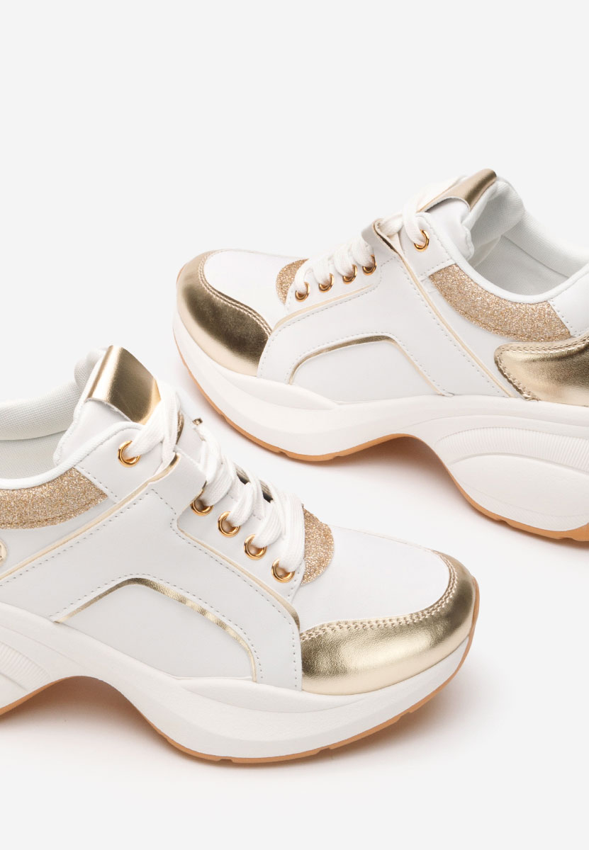 Sneakers con zeppa Daya oro