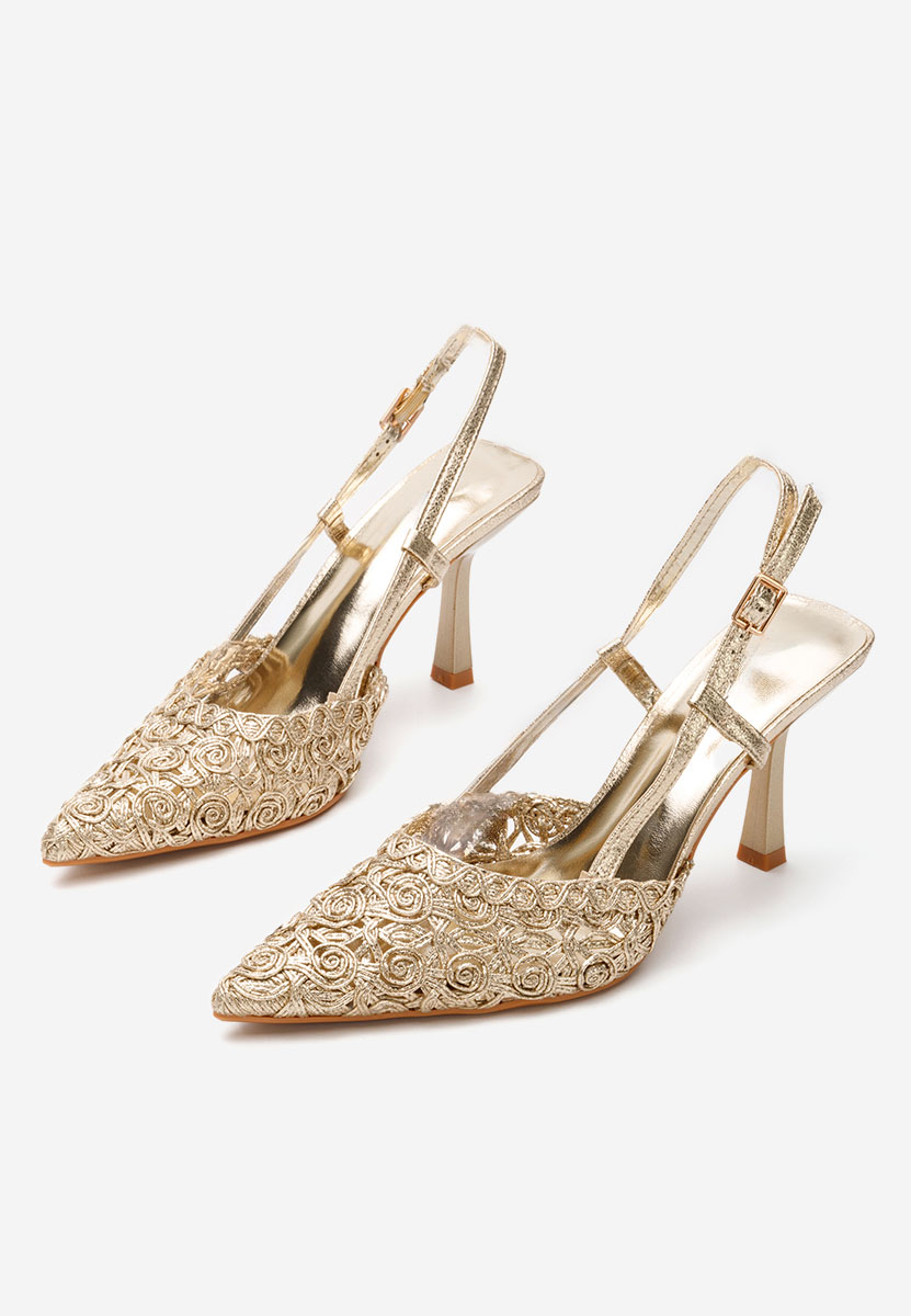 Décolleté slingback Azzie oro