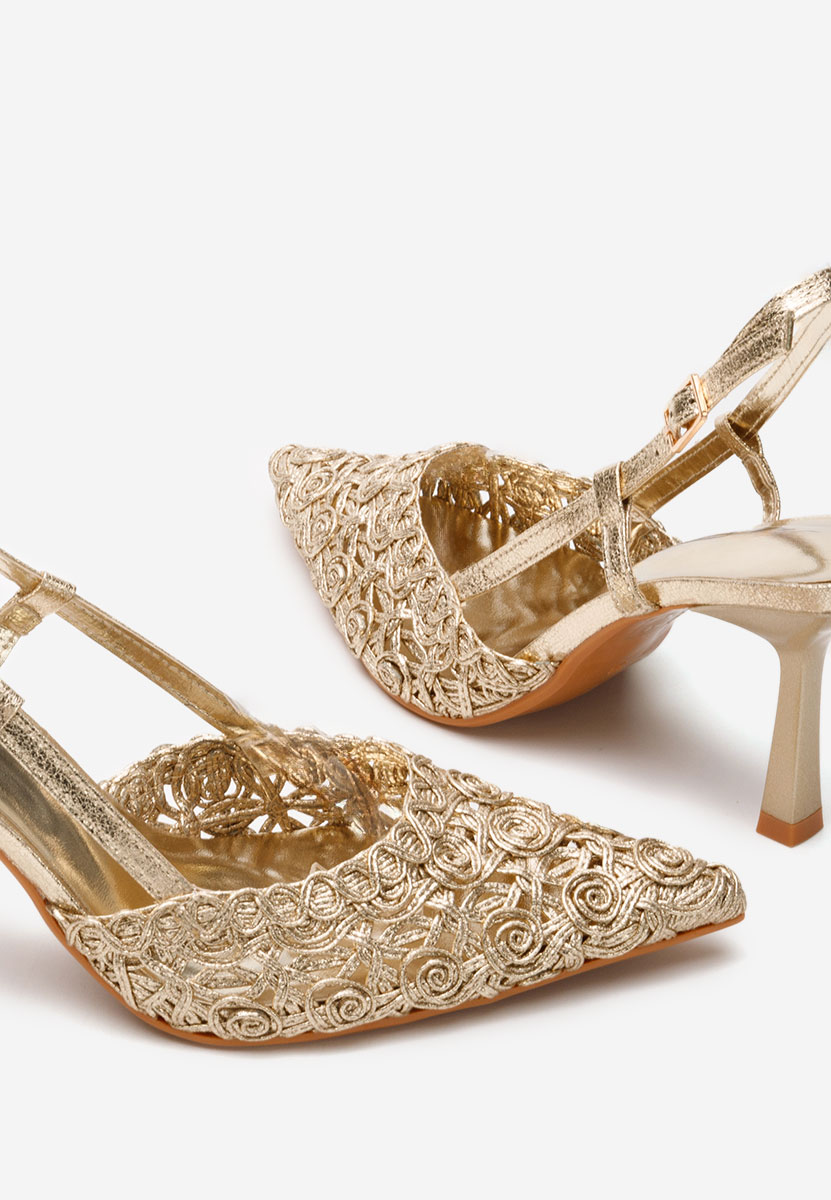 Décolleté slingback Azzie oro