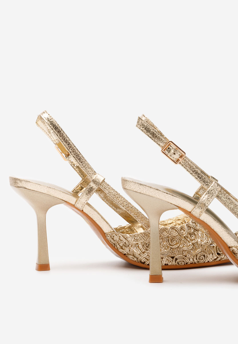 Décolleté slingback Azzie oro