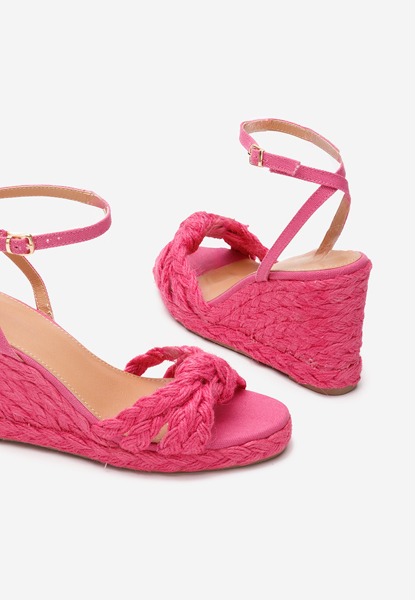 Sandali con zeppa Zarria fucsia