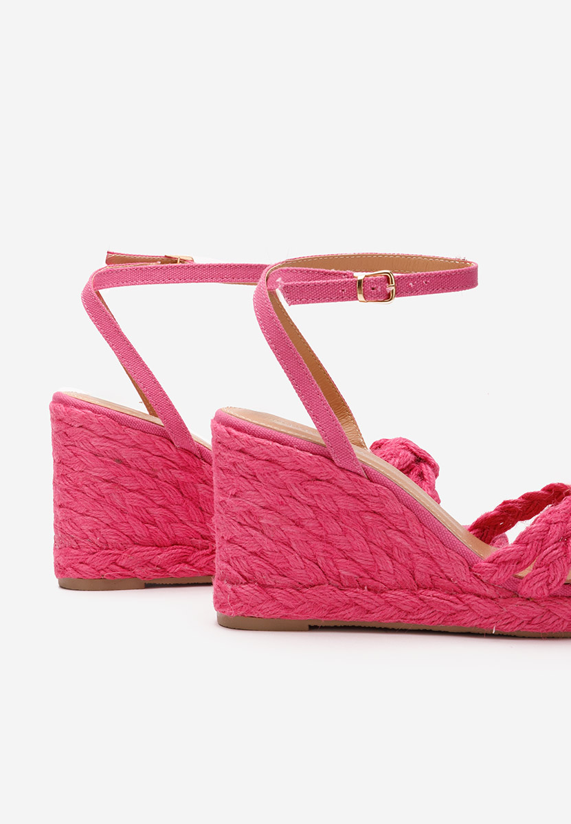 Sandali con zeppa Zarria fucsia