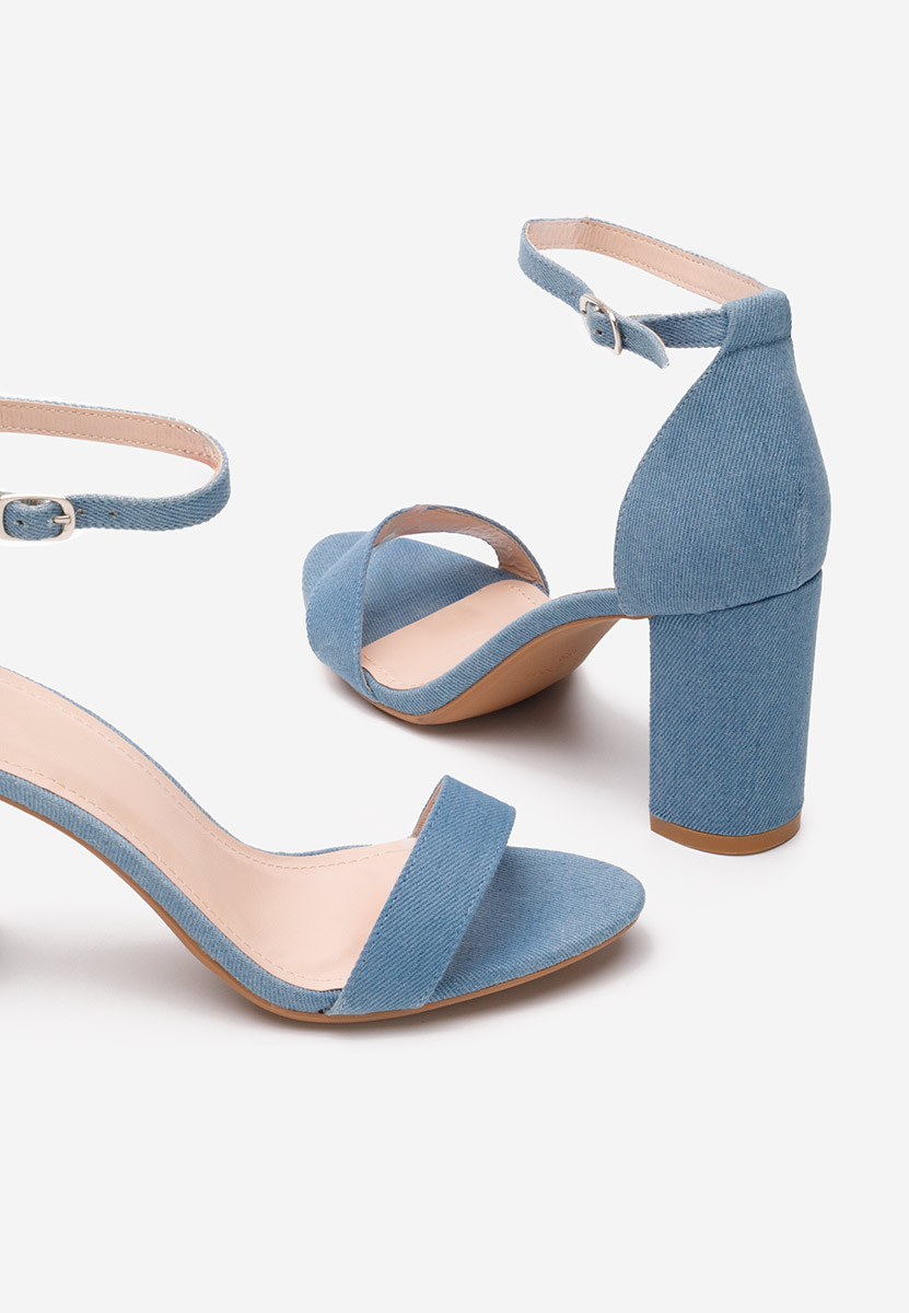 Sandali con tacco largo Lorelia denim