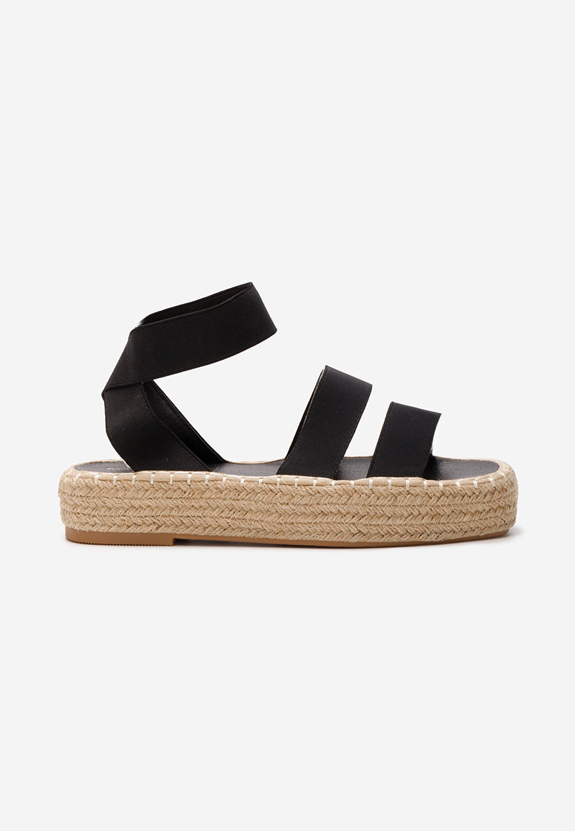Espadrillas zeppa nero Clarena