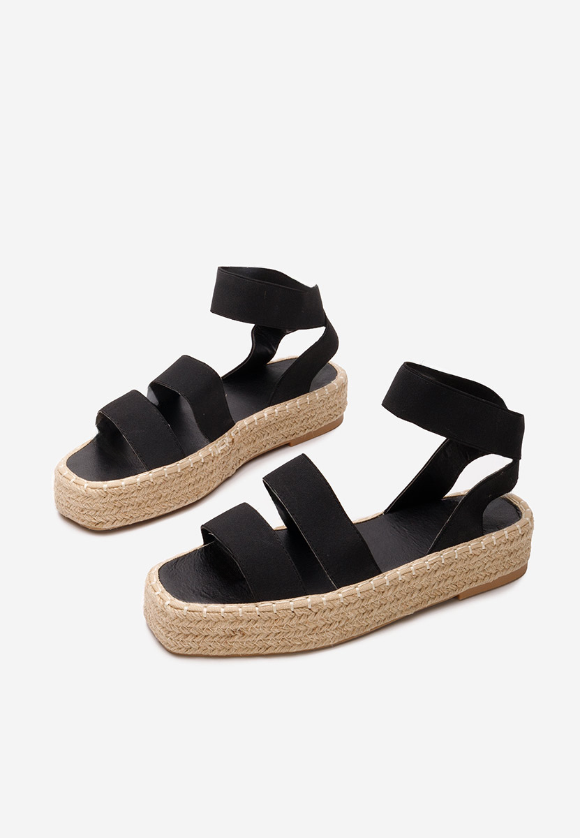 Espadrillas zeppa nero Clarena