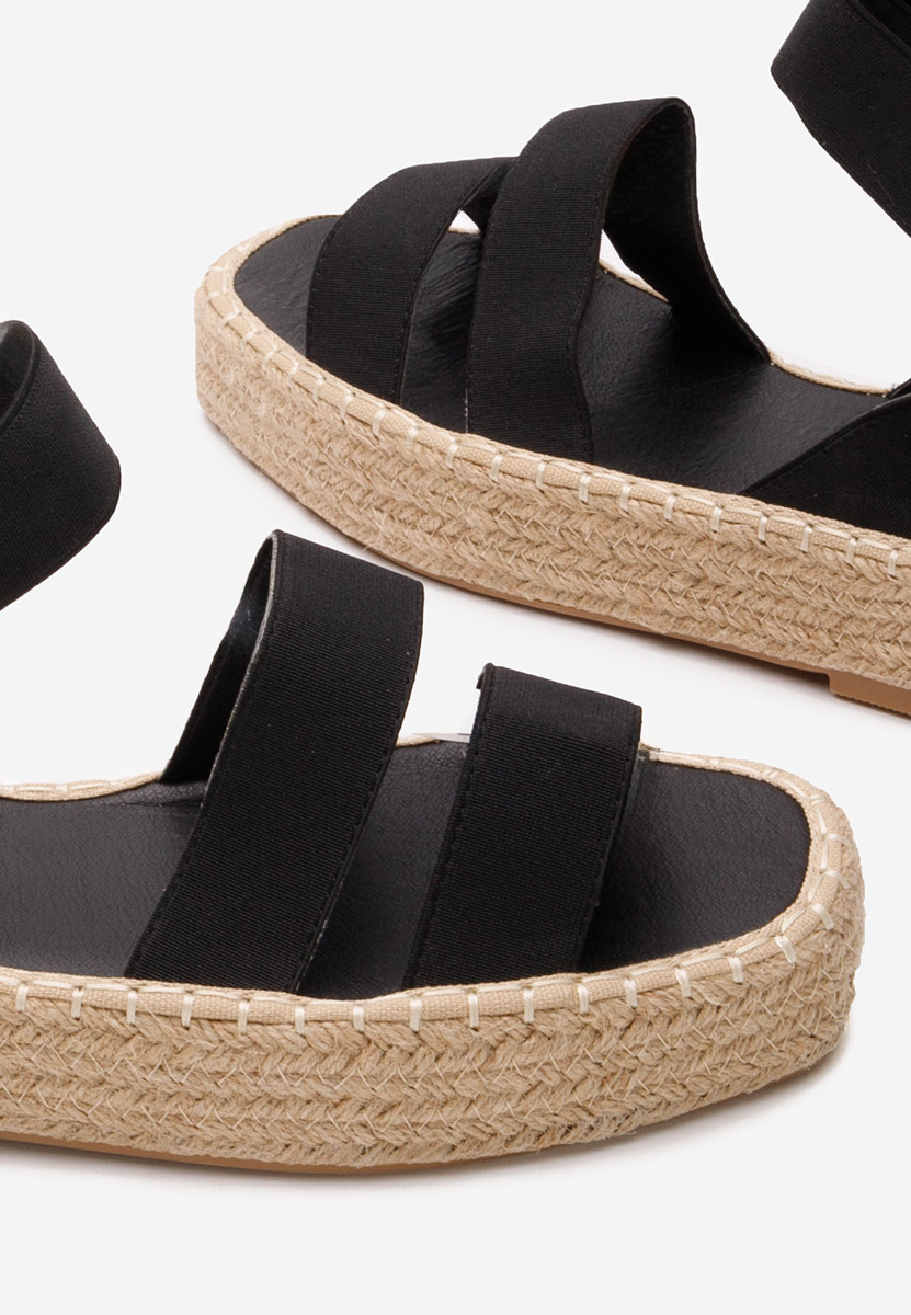 Espadrillas zeppa nero Clarena