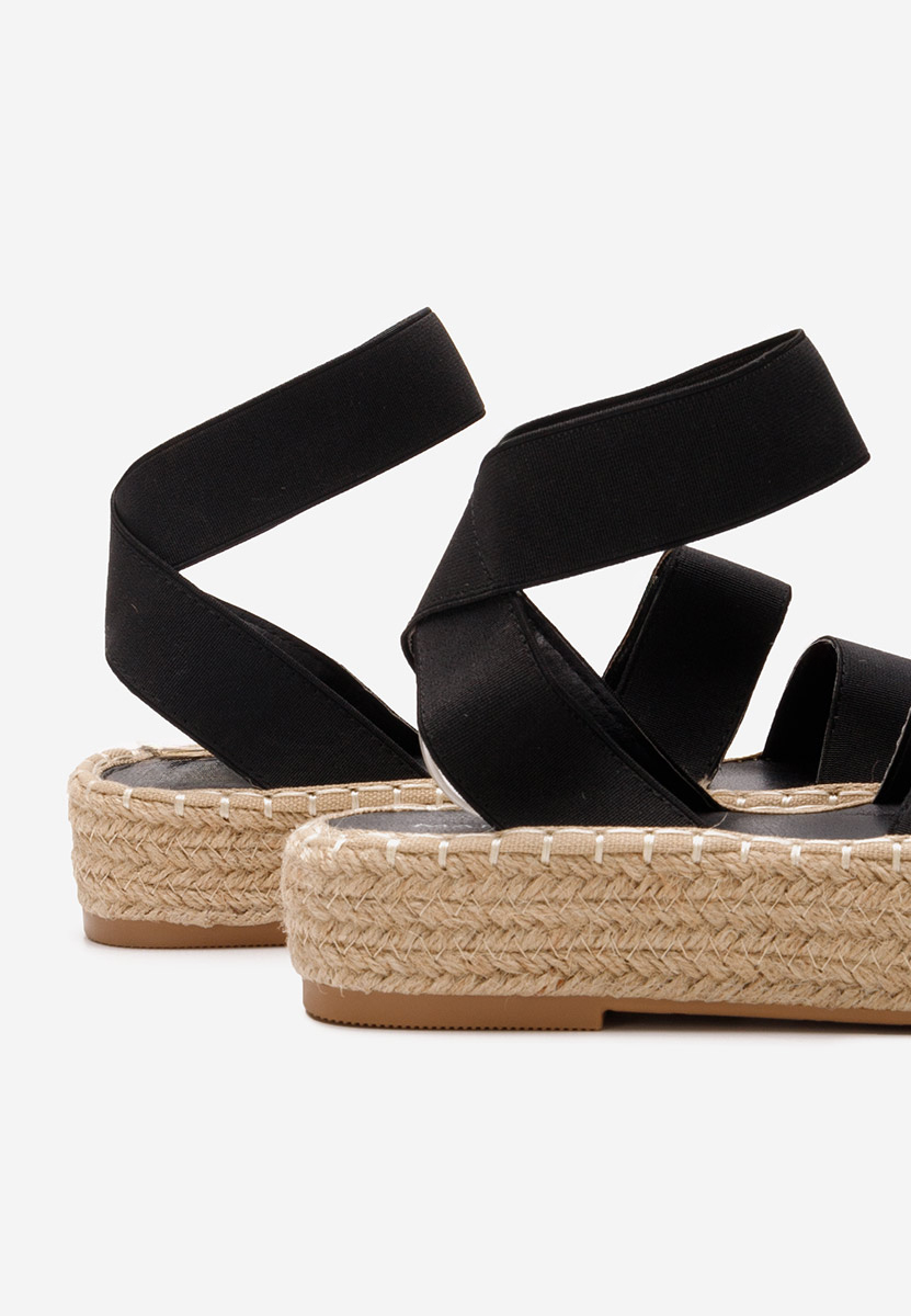 Espadrillas zeppa nero Clarena