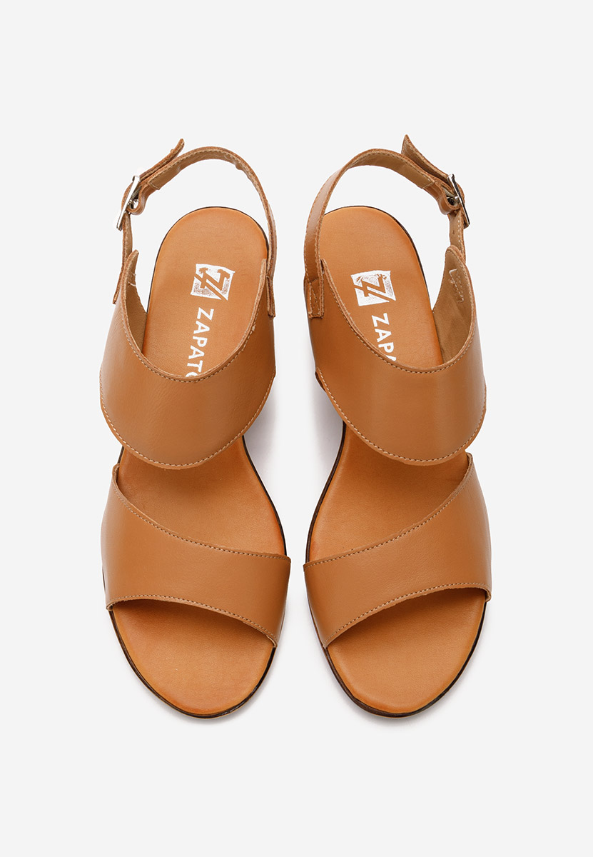 Sandali cuoio Azara camel