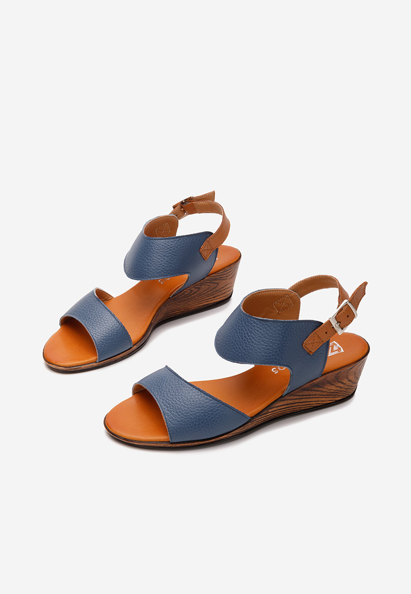 Sandali con suola ortopedica Azara blu scuro