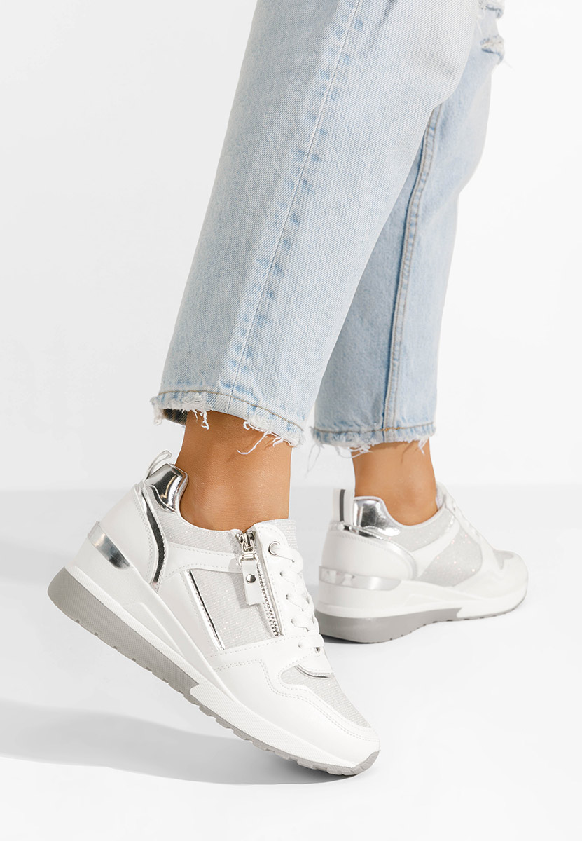 Sneakers con zeppa Rafina V2 bianchi
