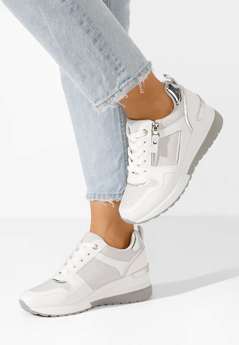 Sneakers con zeppa Rafina V2 bianchi