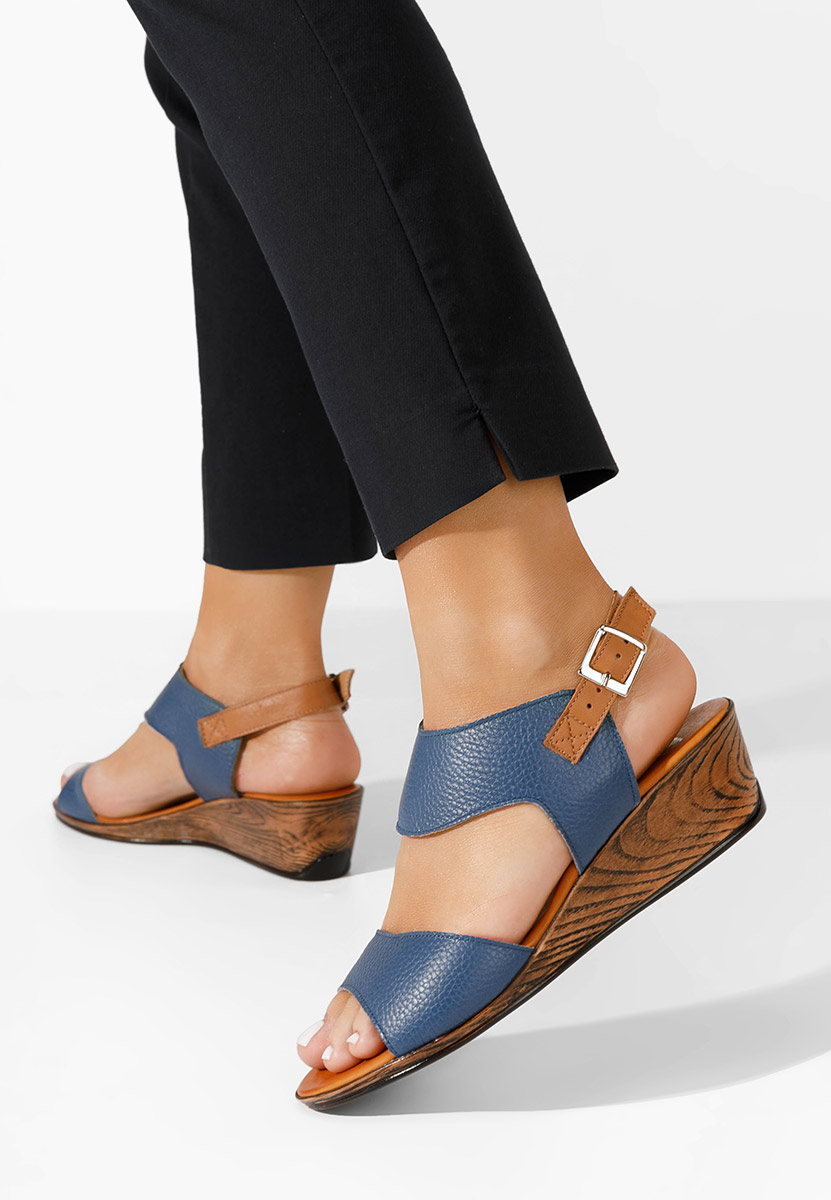 Sandali con suola ortopedica Azara blu scuro