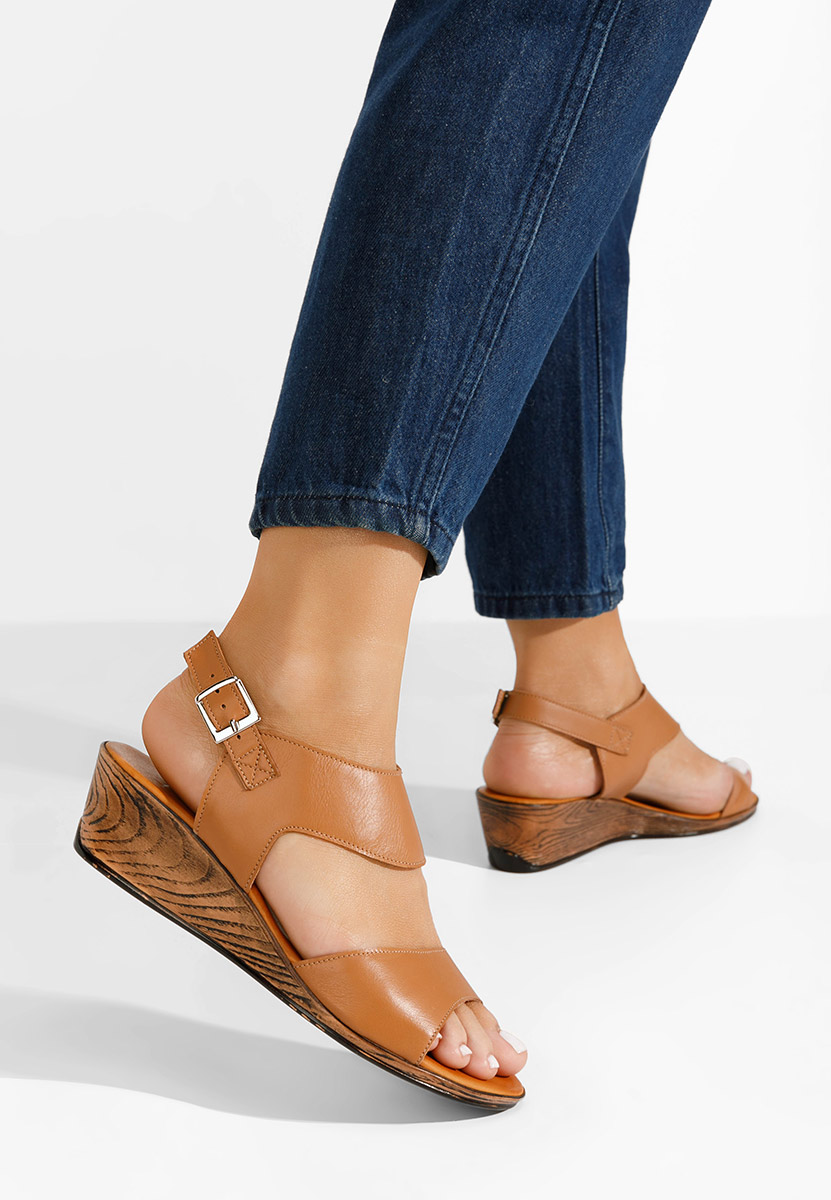 Sandali cuoio Azara camel