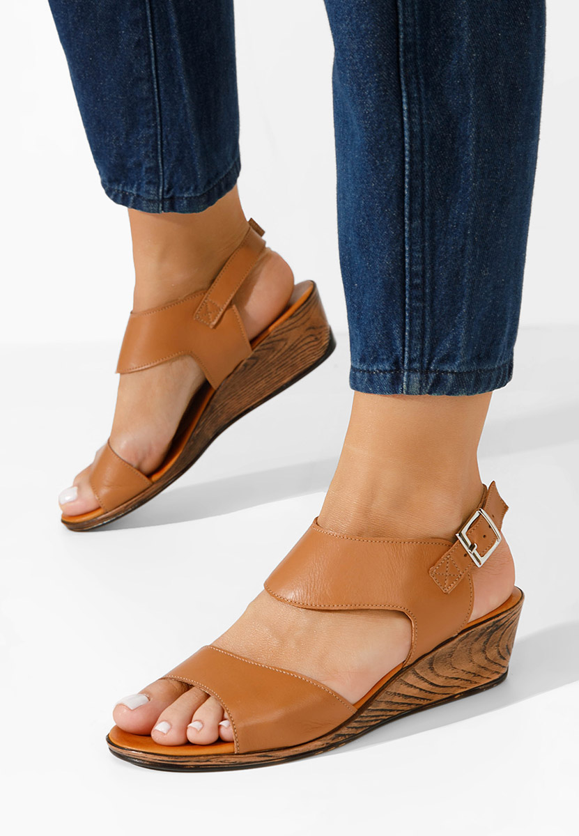 Sandali cuoio Azara camel