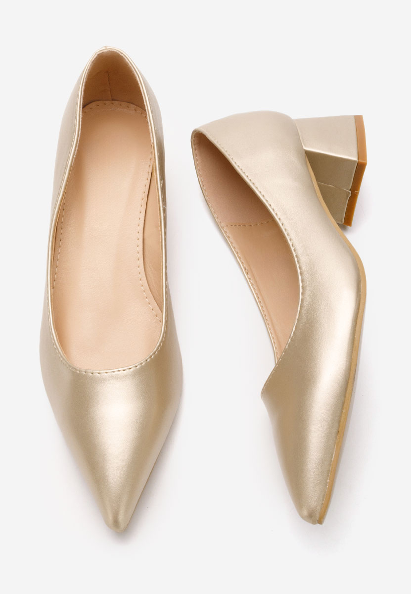Décolleté tacco basso Alleva oro
